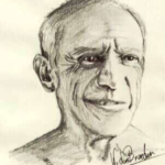 Pablo Picasso potlood tekening Willem den Broeder