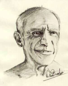 Pablo Picasso potlood tekening Willem den Broeder